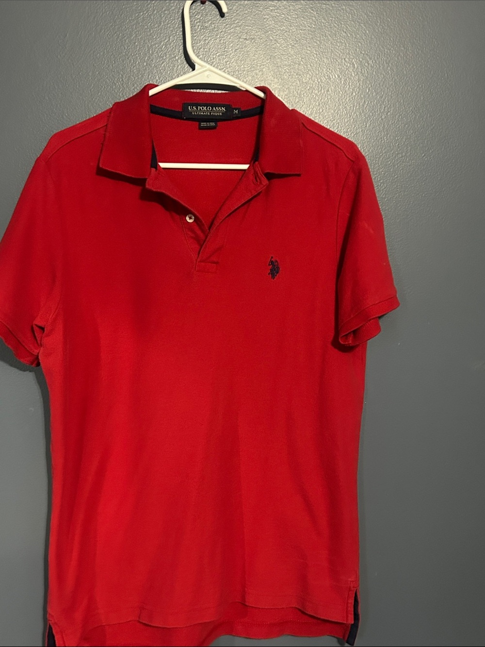 U.S. Polo Assn. Red Men's Classic Polo with Embroidered Logo